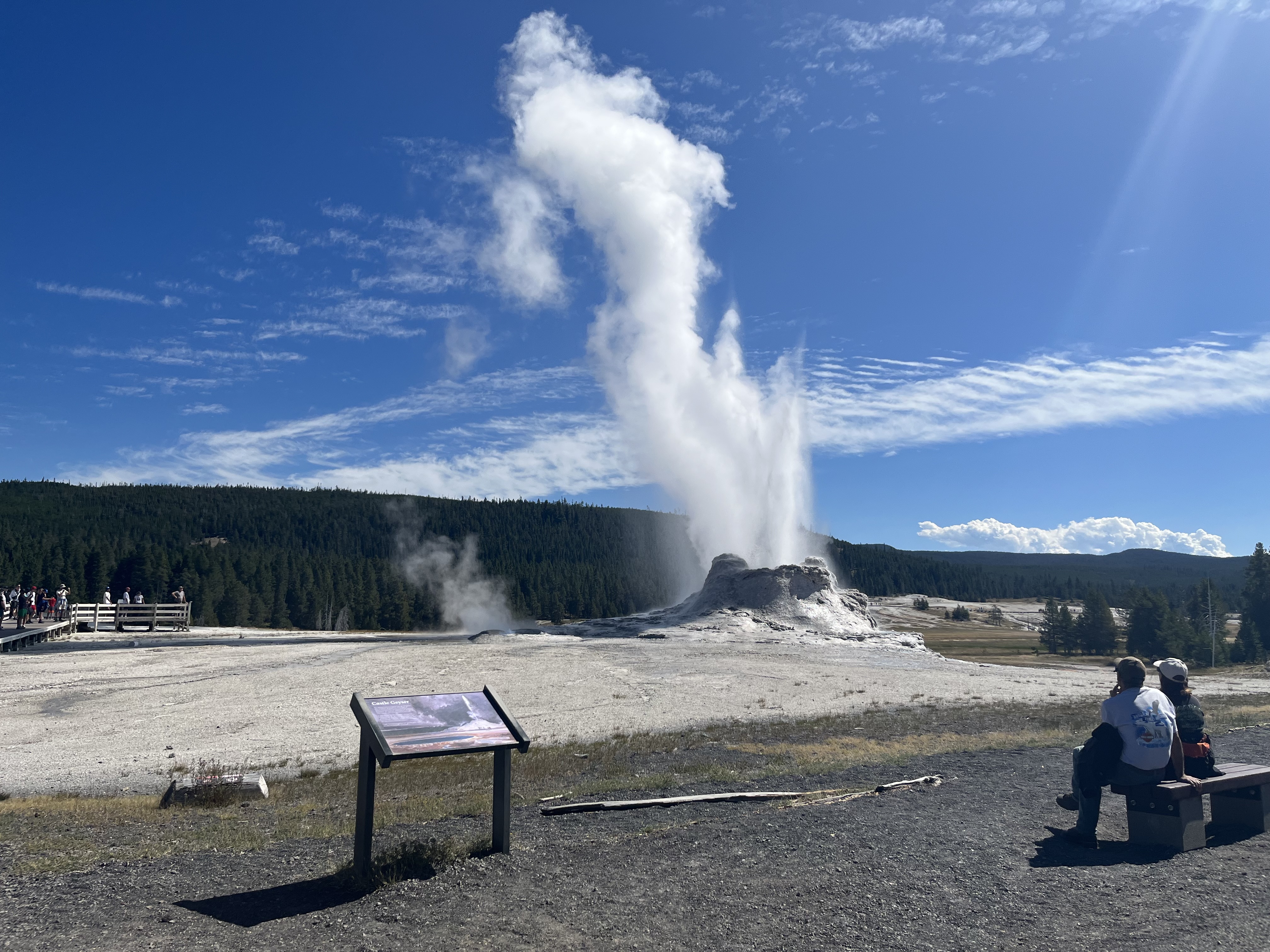 Geyser erupting
